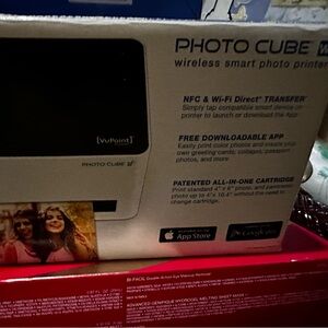 Photo cube printer New In Box with extra ink cartridge & photo paper